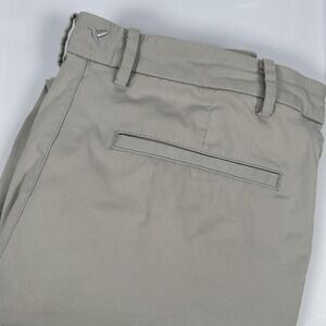 Birddogs Pants Mens 34 X 30 Gray Lined Stretch Chino Golf Performance Zip Pocket